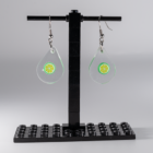 Limettengrüne Lego Ohrringe - sauer macht lustig!