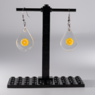 Lego Ohrringe mit einer Orange
